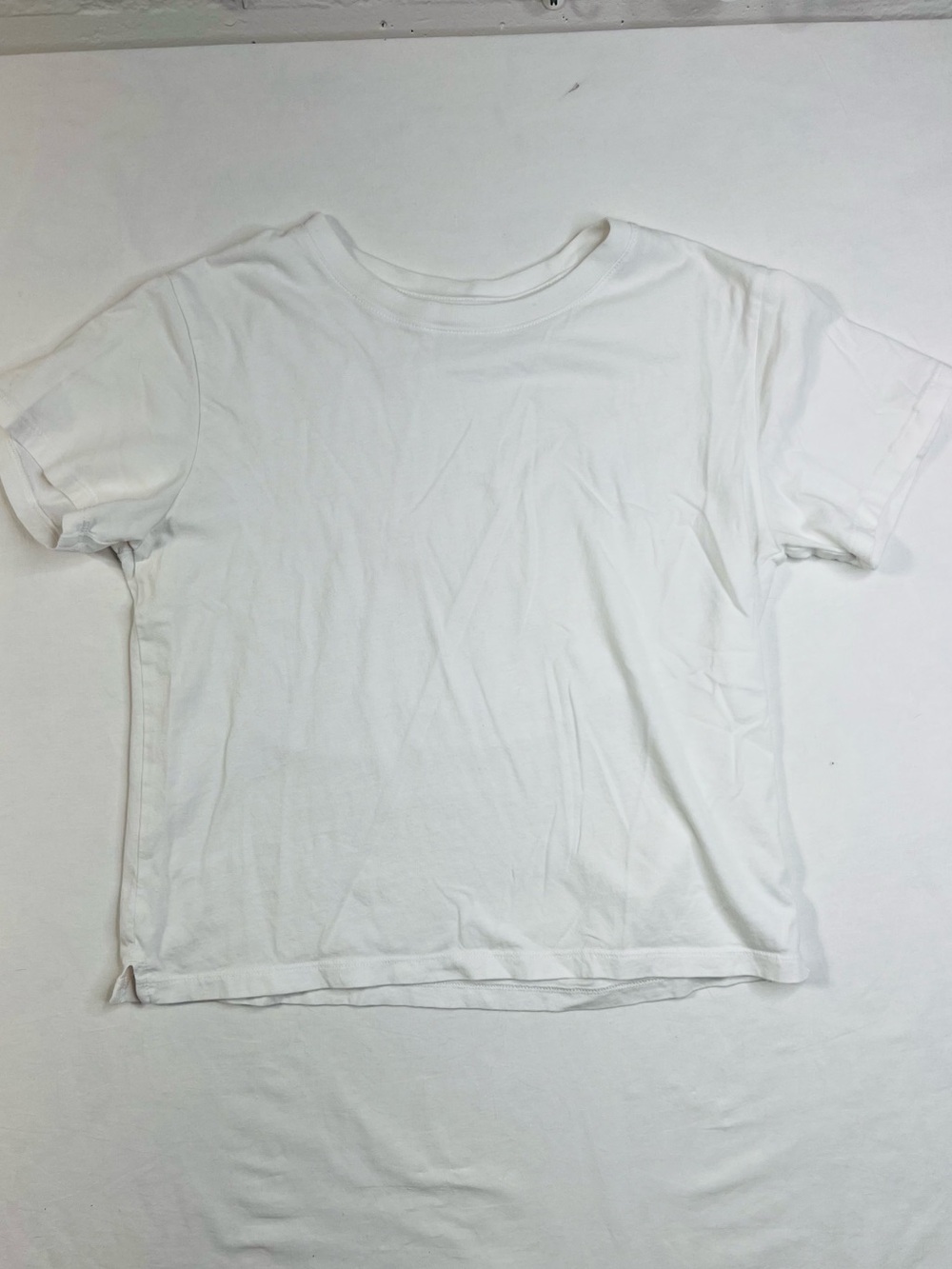 Plain White Womens Crop T-shirt